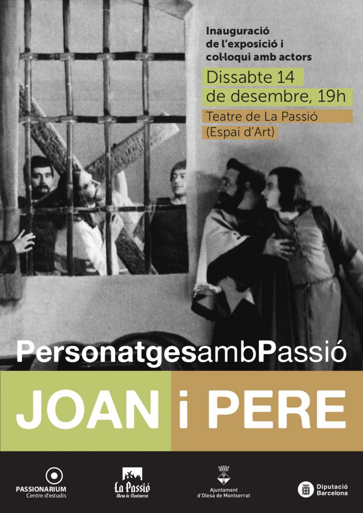 Cartell de l'exposició i col·loqui sobre Joan i Pere